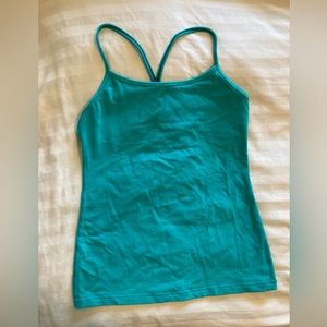 Lululemon Power Y tank green teal